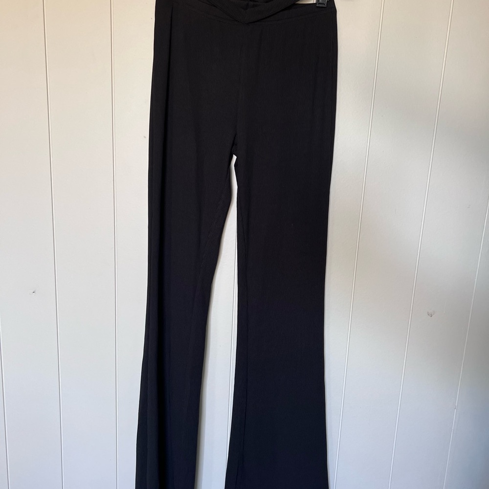 Black Flare Leg Pants